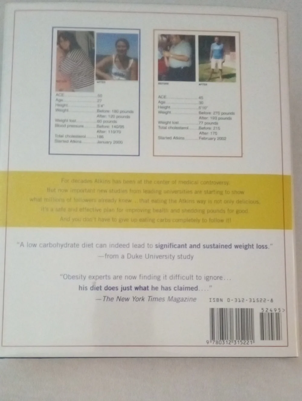 Book: Health & Cookbook Atkins for Life #1 NY Times